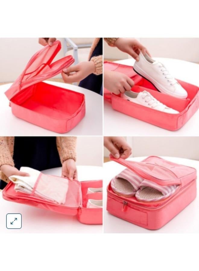 TRAVEL Shoe Bag Holds 3 Pair of Shoes for Travel and Daily Use Storage Pouch - Image 2