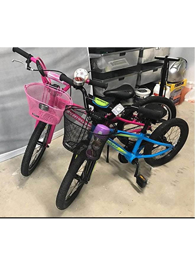 Biria Basket with Hooks Black, Front, Removable, Wire mesh Small, Kids Bicycle Basket, Black - Image 3