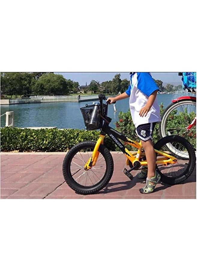 Biria Basket with Hooks Black, Front, Removable, Wire mesh Small, Kids Bicycle Basket, Black - Image 4