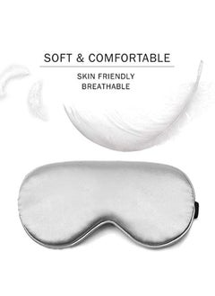 WAYA WAYA 3D Limited Silk Sleep Eye Mask for Men Women with Adjustable Strap - 3D Tailored Cup with Adaptable Sponge - Sleeping Mask & Blindfold - Block Upto 100% Light - Eye Shade Cover Grey  - Image 5