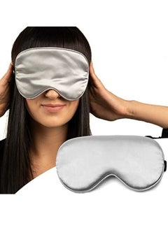 WAYA WAYA 3D Limited Silk Sleep Eye Mask for Men Women with Adjustable Strap - 3D Tailored Cup with Adaptable Sponge - Sleeping Mask & Blindfold - Block Upto 100% Light - Eye Shade Cover Grey  - Image 1
