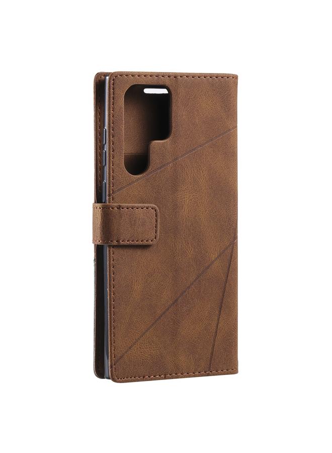 اس-توب جراب لهاتف Samsung Galaxy S22 Ultra 5G، جراب هاتف جلدي قابل للطي أفقيًا بملمس الجلد - Image 3