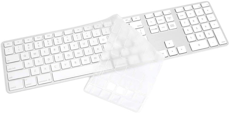 OJOS Ultra Thin TPU Keyboard Cover Skin for Apple iMac Keyboard Numeric Keypad Wired USB A1243 (NOT FIT Magic Keyboard) Full Size Numeric Keypad Protector (Transparent Clear) - Image 1