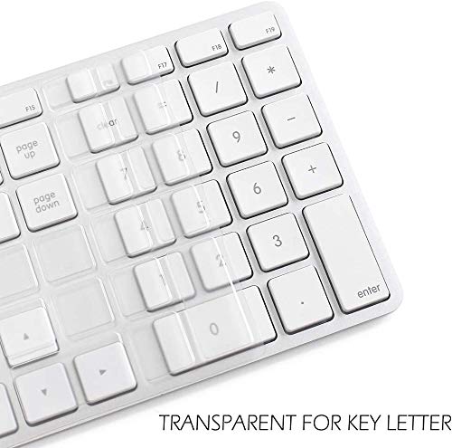 OJOS Ultra Thin TPU Keyboard Cover Skin for Apple iMac Keyboard Numeric Keypad Wired USB A1243 (NOT FIT Magic Keyboard) Full Size Numeric Keypad Protector (Transparent Clear) - Image 4