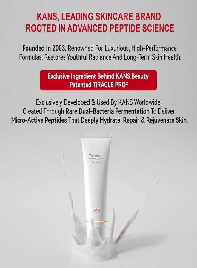 KANS Collagen Boosting Gentle Face Wash 100g, Arginine, Removes Impurities, Patented Tiracle PRO, Deep Cleansing, Repairs Skin Barrier, Hydrating, Acne & Oil Control, Foamy, For Men & Women - Image 3