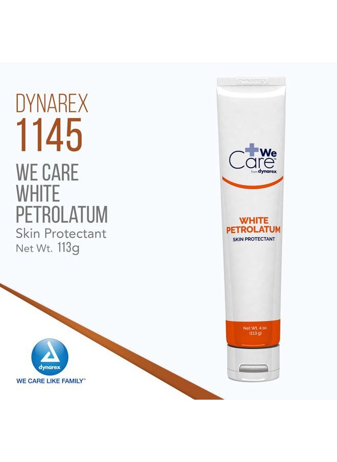 Dynarex - White Petrolatum, Petroleum Jelly for Dry, Damaged or Cracked Skin, Soothing White Petroleum Jelly for Minor Skin Irritations, 4 oz. Tubes, 1 Petroleum Jelly Tube - Image 1