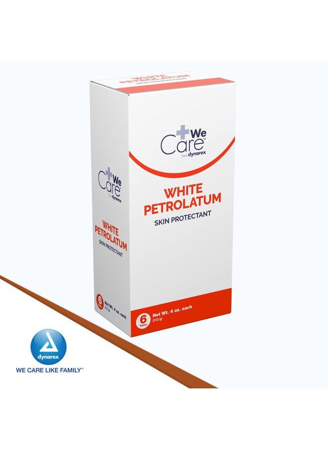 Dynarex - White Petrolatum, Petroleum Jelly for Dry, Damaged or Cracked Skin, Soothing White Petroleum Jelly for Minor Skin Irritations, 4 oz. Tubes, 1 Petroleum Jelly Tube - Image 1