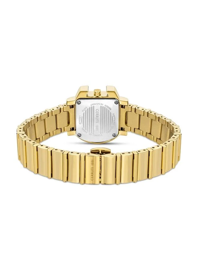 CERRUTI 1881 Cavallina Analog White Mop Watch For Women Sapphire Coated Curve Glass And Stainless Steel Bracelet 29mm Water Resistant 3 ATM - CIWLG0043901
