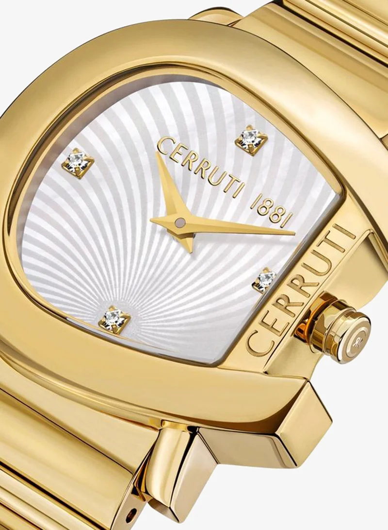 CERRUTI 1881  Cavallina Analog White Mop Watch For Women Sapphire Coated Curve Glass And Stainless Steel Bracelet 29mm Water Resistant 3 ATM - CIWLG0043901 for Women | Best Price UAE