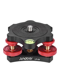 Andoer LP-64 Tripod Leveling Base Tri-wheel Precision Leveler with Bubble Level 3/8