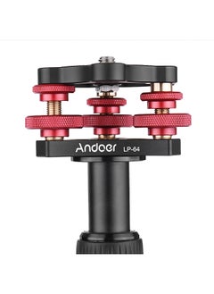 ANDOER Andoer LP-64 Tripod Leveling Base Tri-wheel Precision Leveler with Bubble Level 3/8  - Image 5