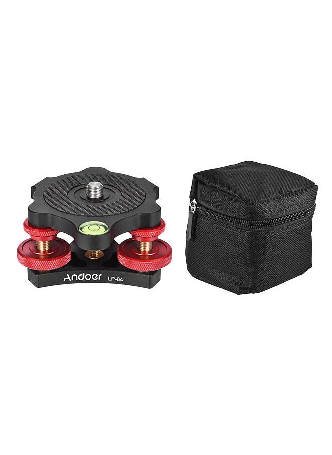 ANDOER - Andoer LP-64 Tripod Leveling Base Tri-wheel Precision Leveler with Bubble Level 3/8 - Image 1