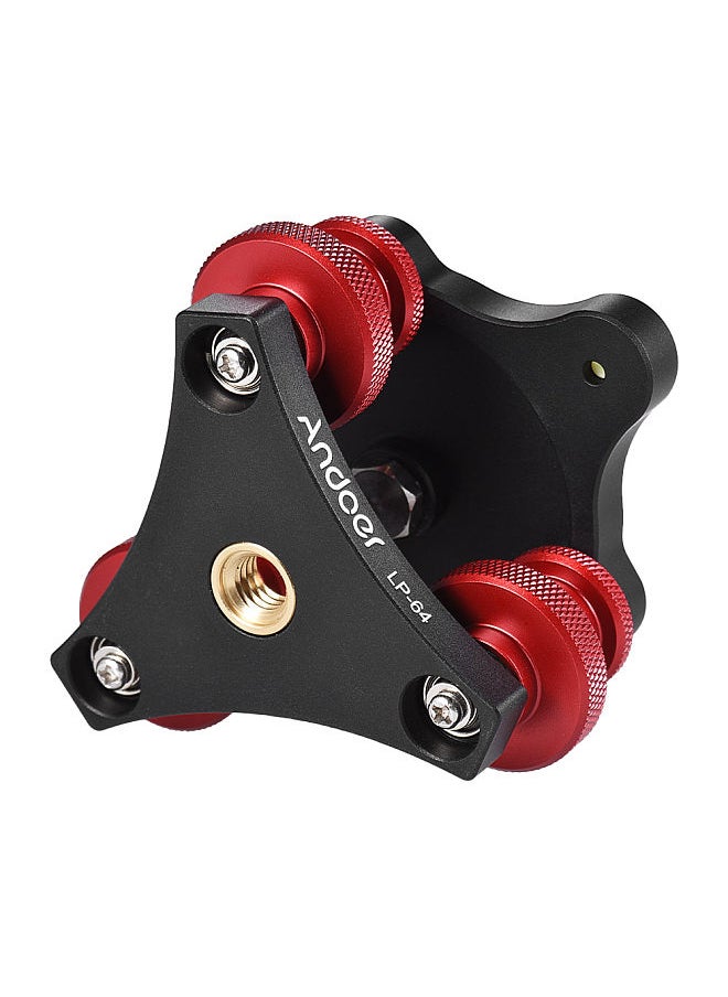 ANDOER - Andoer LP-64 Tripod Leveling Base Tri-wheel Precision Leveler with Bubble Level 3/8 - Image 1