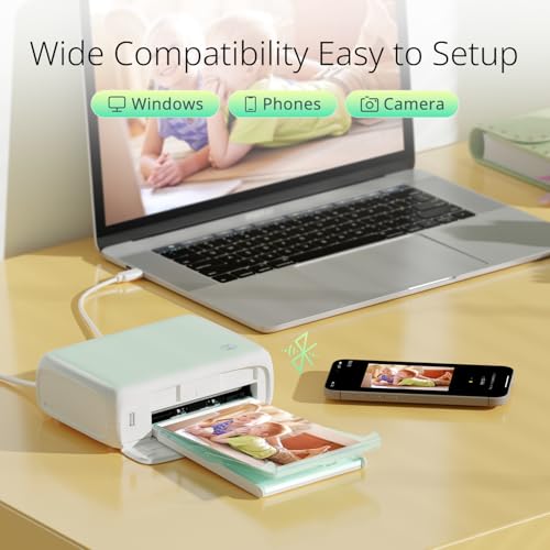 YOTON Photo Printer, Picture Printer with 54 Sheets (4"x6") & 1 Ink Ribbon, Support AR Video Printing, Wi-Fi Connection, Portable Photo Printer for iPhone/Android/Laptop - Image 2