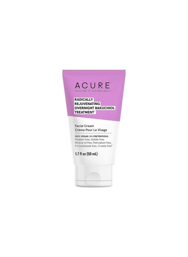 Acure Radically Rejuvenating Bakuchiol Facial Cream Plant Squalane Retinol Alternative For Overnight Skin Treatment Vegan Plantbased Extract Helps Reduce Appearance Of Fine Lines 1.7 Fl Oz - Image 1