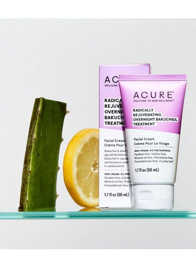 Acure Radically Rejuvenating Bakuchiol Facial Cream Plant Squalane Retinol Alternative For Overnight Skin Treatment Vegan Plantbased Extract Helps Reduce Appearance Of Fine Lines 1.7 Fl Oz - Image 2
