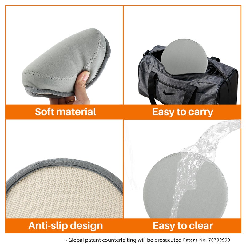 ECOESPTI Yoga Knee Pad, 1.57 Inch Thick, Memory Foam and EPE Foam, for Knees Elbows Wrist Hands Head Yoga Pilates Work Out Kneeling Pad, Exercise Mat, 2 Light Gray - Image 2