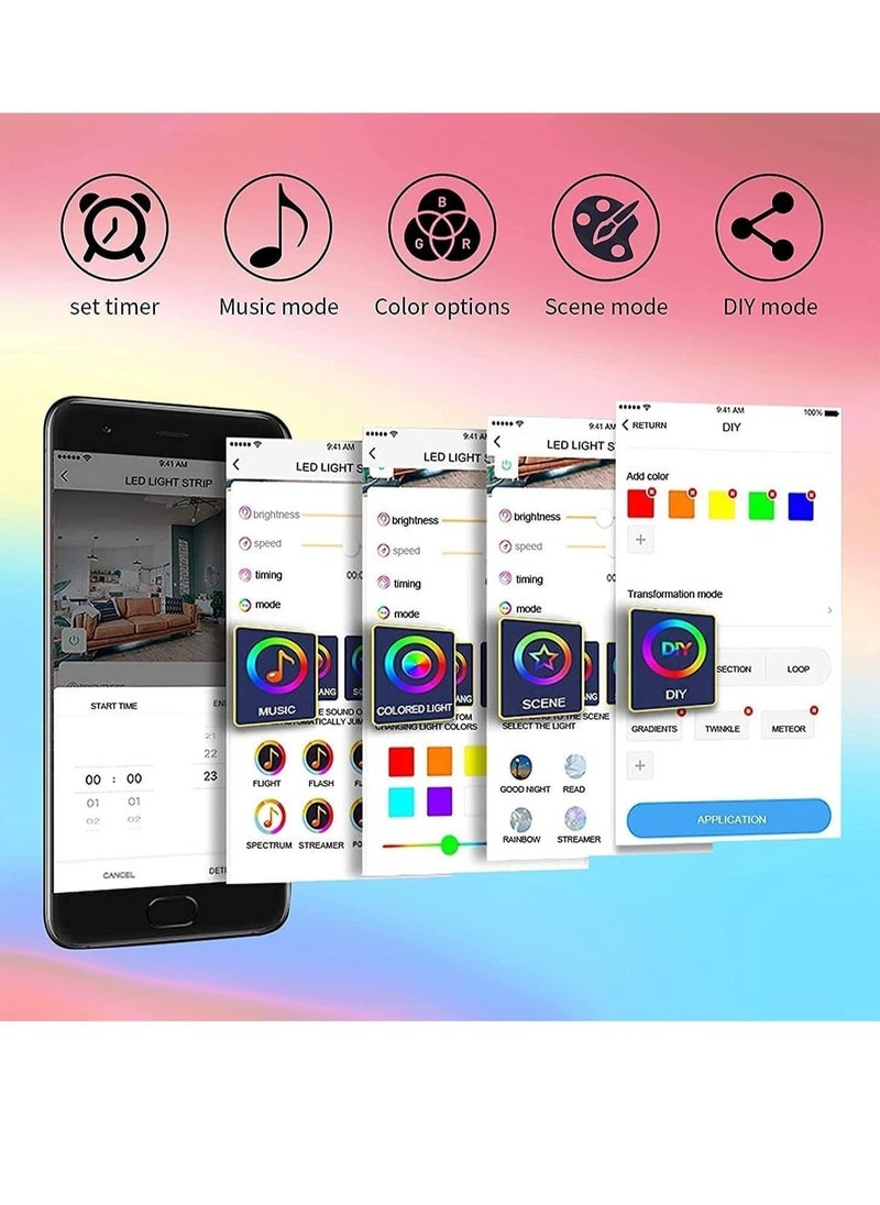 ELTRAZONE مصباح زاوية أرضي حديث RGB 356 وضع إضاءة مزاجية قابل للتعتيم 20 واط مصباح LED زاوية مصباح أرضي طويل بسيط مصباح زاوية LED متغير اللون معدني - Image 3