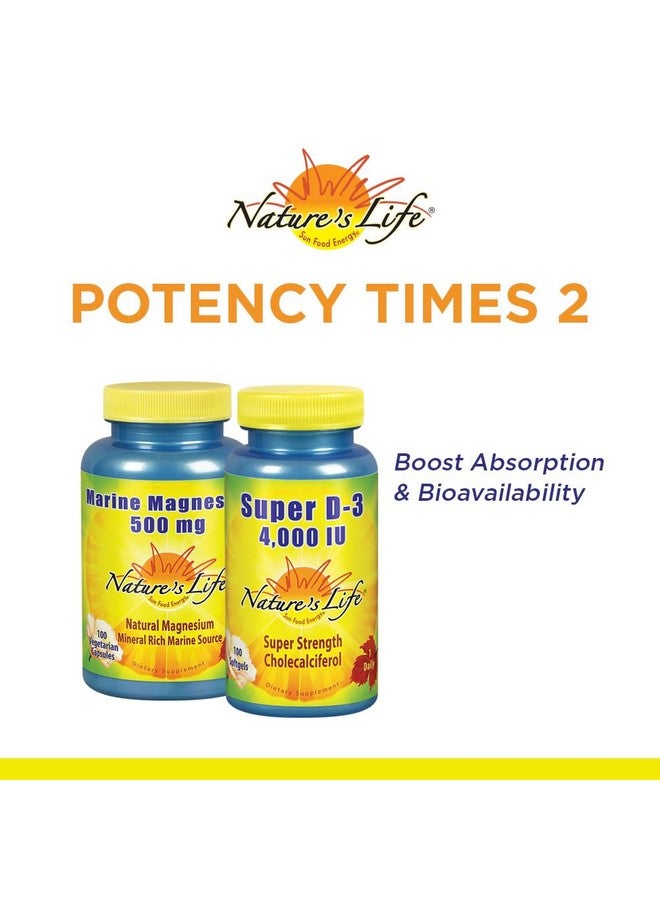 Nature's Life Marine Magnesium 500mg | Healthy Digestion & Regularity Formula with Magnesium Hydroxide from Northern Sea Waters | 100 Vegetarian Caps - Image 4