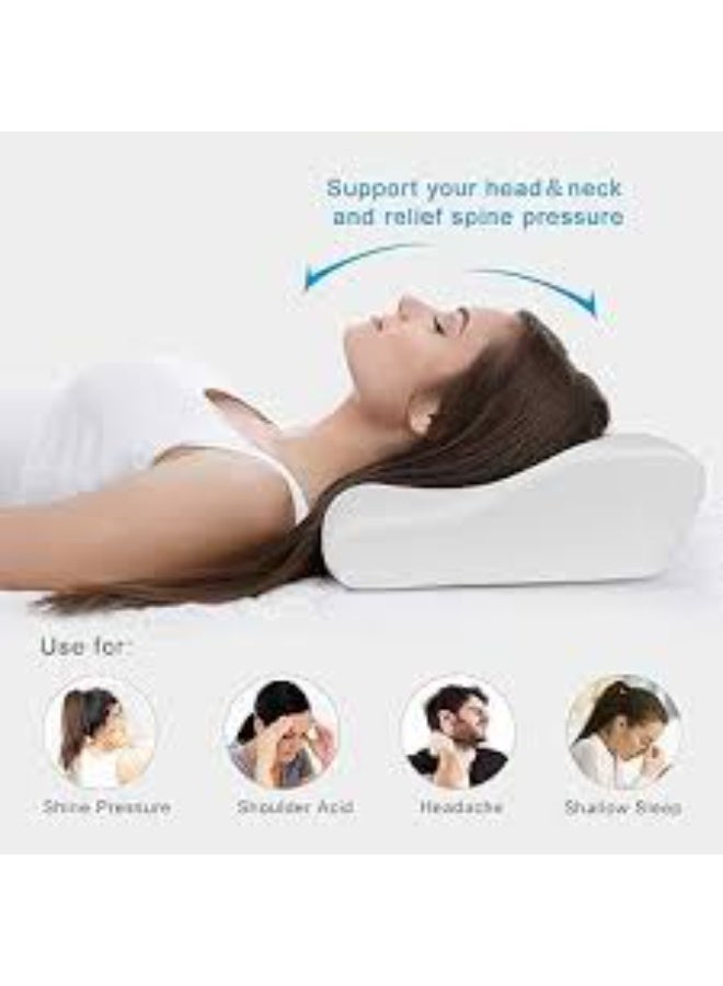 Memory Foam Bed Pillow for Sleeping, Ergonomic Cervical Pillow Neck Support Pillow for Side Back Stomach Sleeper, Orthopedic Contour Pillow for Neck and Shoulder Pain - Image 2