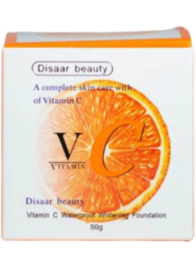 Disaar Vitamin C Waterproof Whitening Foundation 50g - Complete Skincare Foundation with Arbutin and Moisture Factor | Absorbs Easily to Combat Melanin, Break Down Pigmentation, and Protect Against Bacteria and Air Pollution. - Image 3