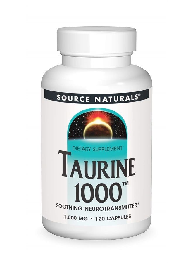 Source Naturals Taurine 1000mg, 120 Capsules - Image 1