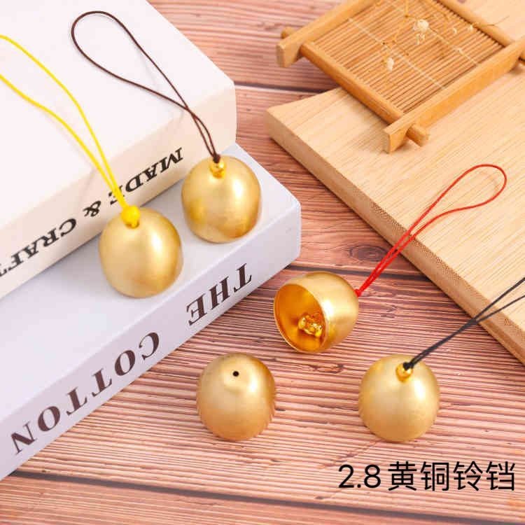 Copper Bell Wind Bell Accessories Brass Bell With Bell Hammer Will Ring Metal Small Bell Wind Bell Diy Material Christmas Bell - Image 2