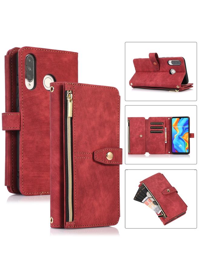 Zaboon Case For Huawei P30 Lite Dream 9-Card Wallet Zipper Bag Leather Phone Case - Image 1