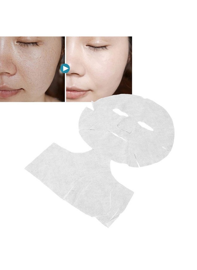 HURRISE - 50 Pieces Light Silk Facial Mask Paper Spa Skin Care Fiber Paper Disposable Neck Facial Mask Sheet For Salons Spas Home Facial Mask Paper For Women Girl - Image 1