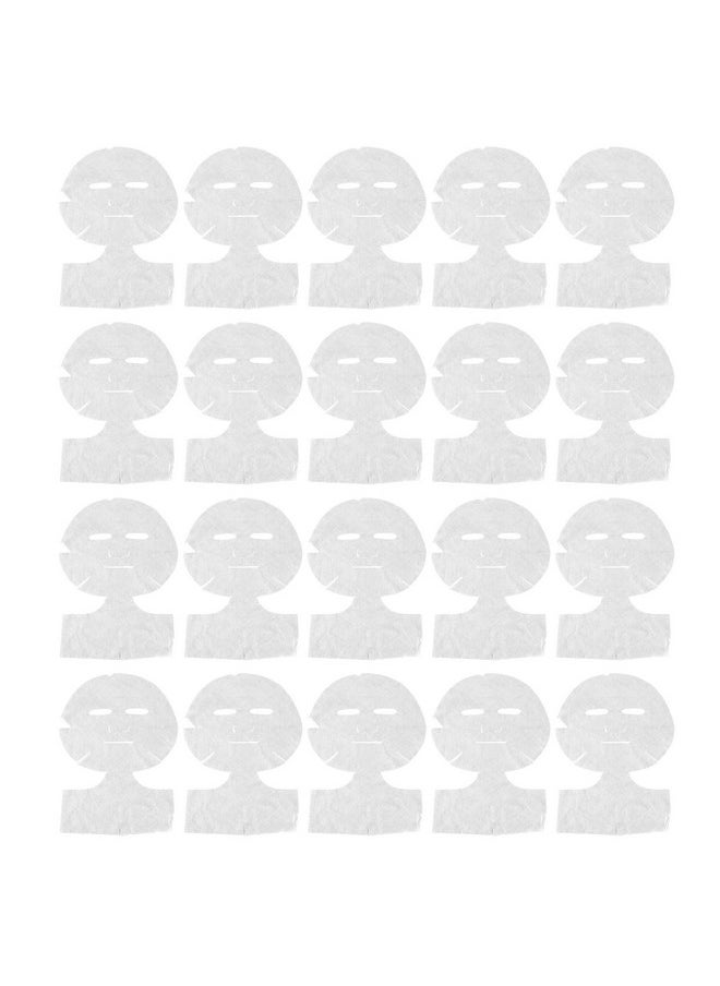 HURRISE - 50 Pieces Light Silk Facial Mask Paper Spa Skin Care Fiber Paper Disposable Neck Facial Mask Sheet For Salons Spas Home Facial Mask Paper For Women Girl - Image 1