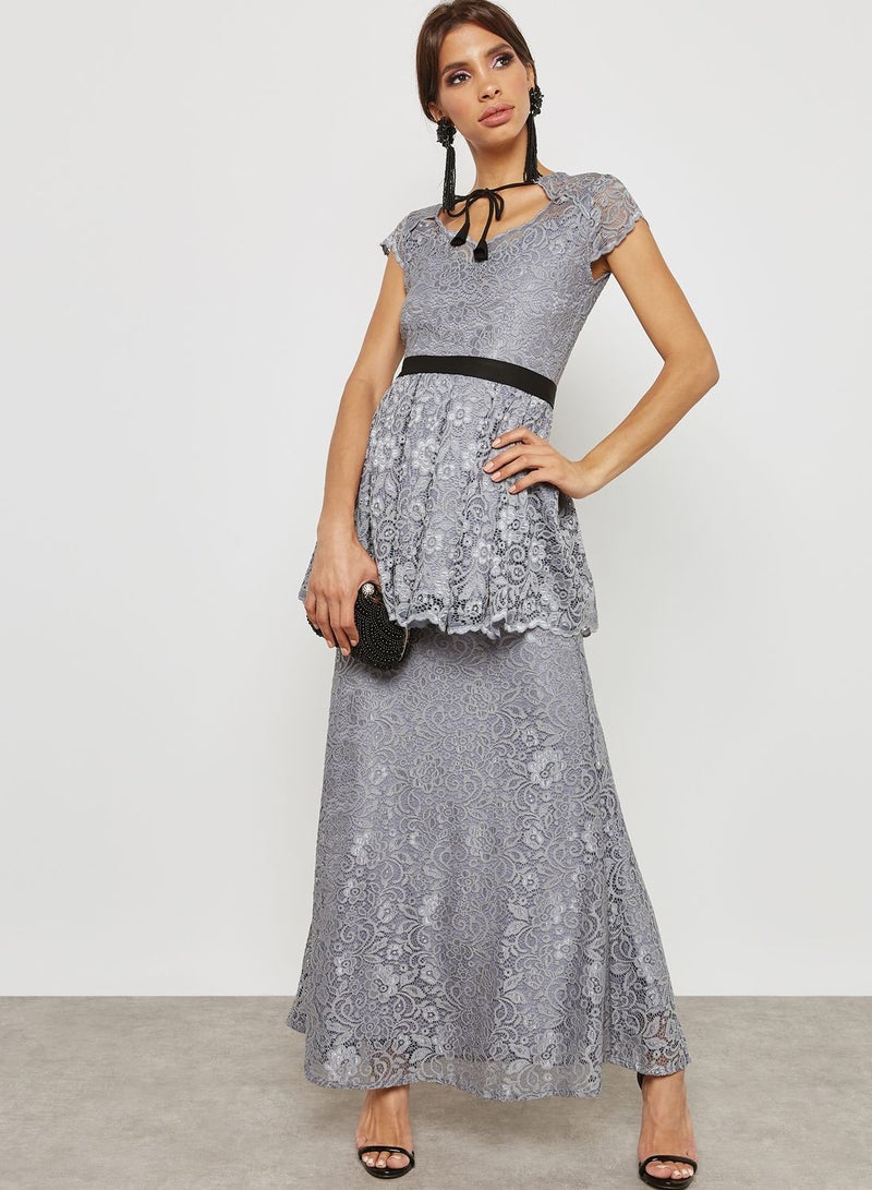 أنايا فستان دانتيل بيبلوم - Image 1