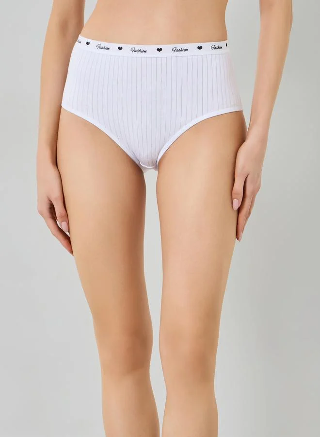 Styli Pack of 3 - Cotton Elastane Rib Full Briefs