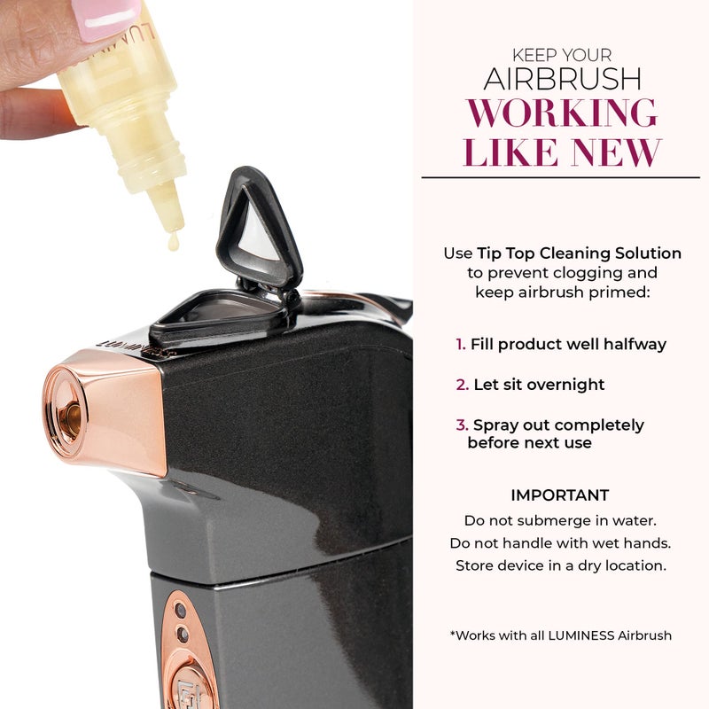 Luminess BREEZE DUO Airbrush Makeup System, Fair Coverage â€“ 9-Piece Kit includes 2x Silk Airbrush Foundation, Soft Rose Blush, Glow Highlighter, Moisturizer Primer, and Airbrush Cleaning Solution - Image 5
