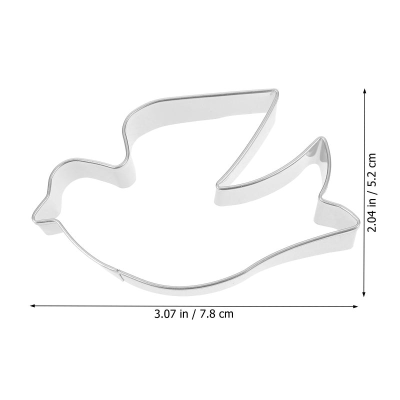 Stainless Steel Pigeon Cookie Cutters Set 5 Pieces Dove Shaped Baking Tools - Image 3