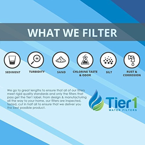 Tier1 1 Micron 20 Inch x 2.5 Inch | Spun Wound Polypropylene Whole House Sediment Water Filter Replacement Cartridge | Compatible with Pentek P1-20, SP-P1-20, PX01-20, Home Water Filter - Image 5