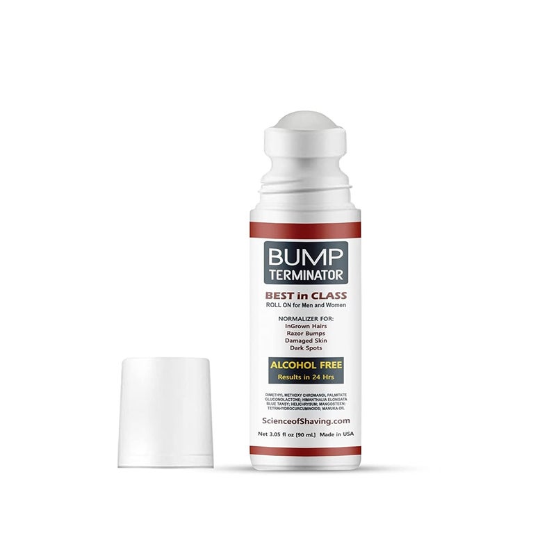 BREEJ Bump Terminator, ALCOHOL FREE, Anti Razor Bumps, Ingrown Hair, Razor Burn, Skin Treatment for Face, Neck, Bikini area, Legs-After Shave & Back Of Head Bumps Remover, Unisex Roll On