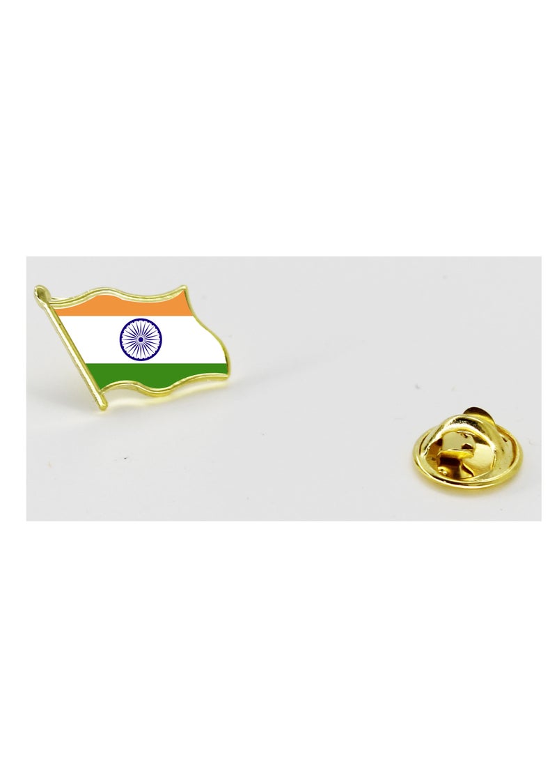 PRINTSHOP4ME - India National Flag Lapel Pins And Brooch Badge To Show Your Patriotism For India (Flag Badge) - Image 1