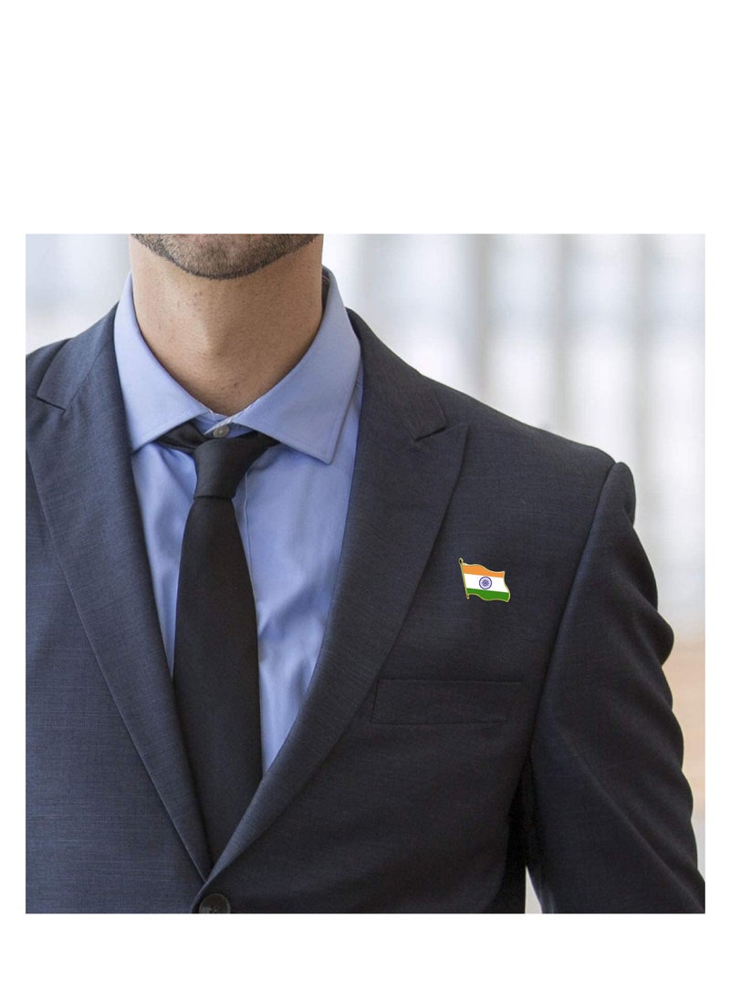 PRINTSHOP4ME - India National Flag Lapel Pins And Brooch Badge To Show Your Patriotism For India (Flag Badge) - Image 1