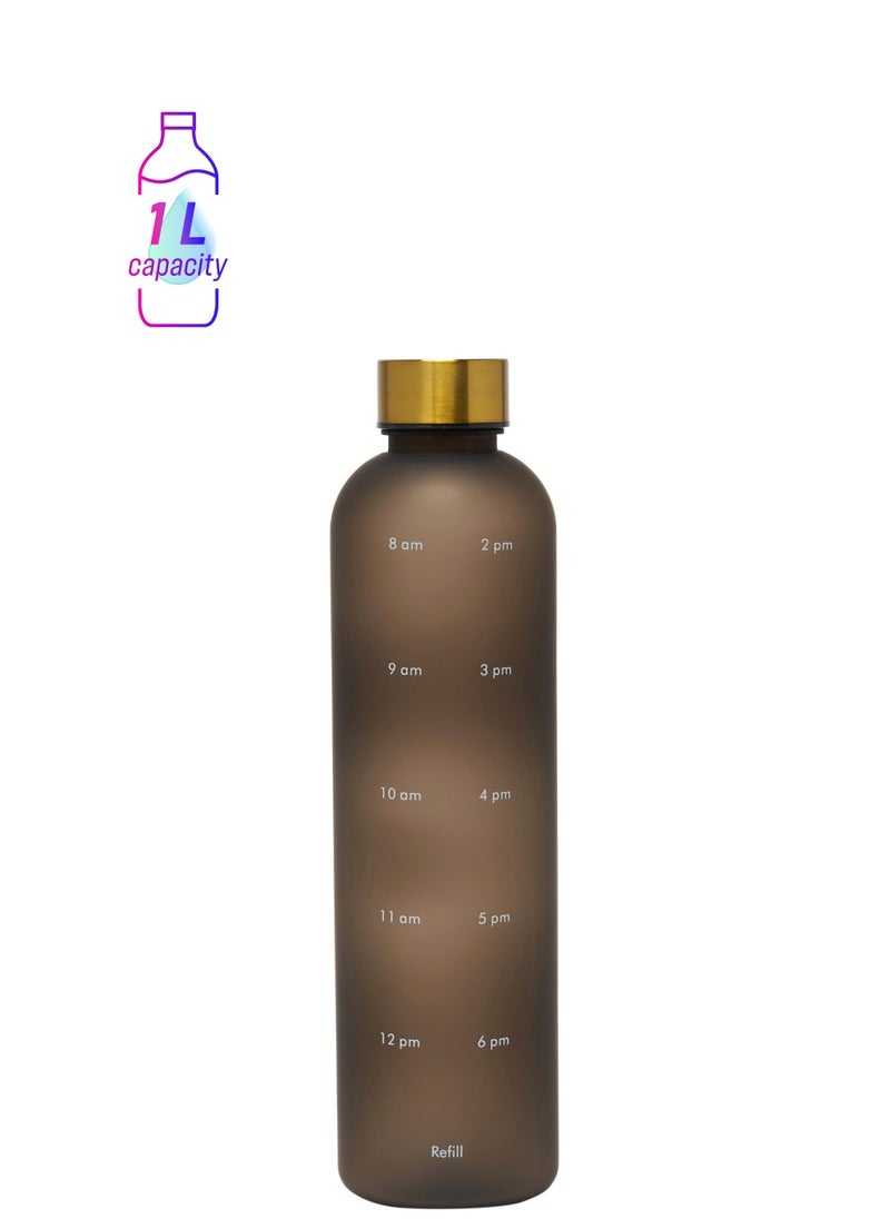 Prickly Pear Prickly Pear Black DAY 1L Water Tracking Bottle - Stylish Hydration Solution  - Image 1