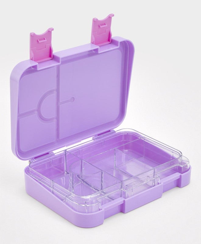 Bonfino Lunch Box, City Theme, Easy to Carry, Leak-Proof Lid, Microwave Safe, 3 Years+, 22 x 15.5 x 5cm - Purple - Image 3