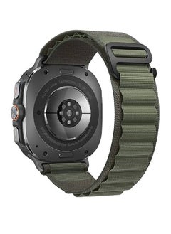 Trail Band for Samsung Galaxy Watch Ultra Bands 47mm Men/Women, Rugged Fabric Nylon Alpine Sport Loop Strap for Samsung Galaxy Watch 7 Ultra Band 47 mm 2024 Breathable Replacement Wristband (Green)