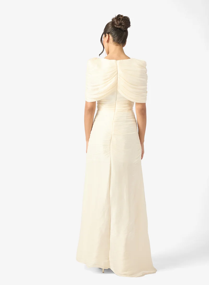Namshi x Evening Dress With Embellished Neck