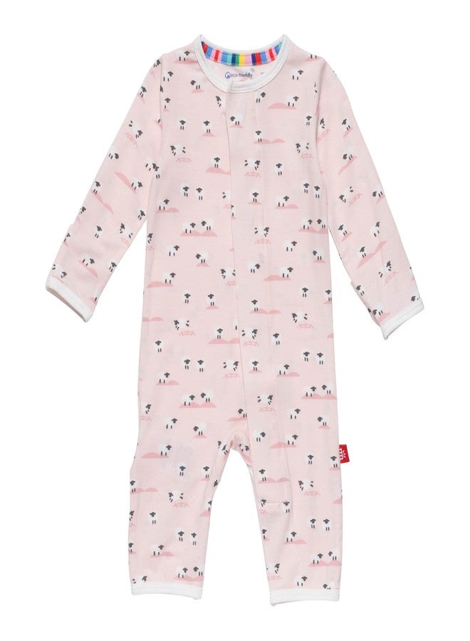 Magnetic Me Magnetic Convertible Coveralls | Silky Soft Modal Fabric | Baa Baa Baby Pink | 3-6 Months