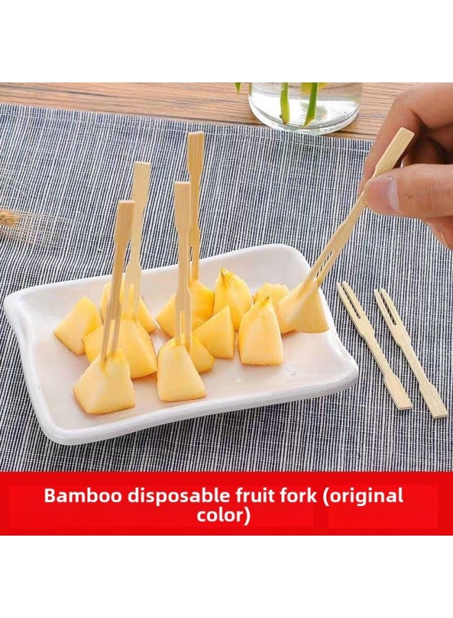 Disposable Fruit Fork Eating Fruit Watermelon Children's Household With Storage Box Small Fork Bento Box Picnic Supplies-Specifications:Friendly City YaoTuo Boutique OPP Bag 2 Packs (about 160 Pieces)  - Image 5
