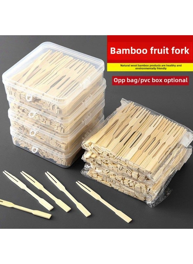 Disposable Fruit Fork Eating Fruit Watermelon Children's Household With Storage Box Small Fork Bento Box Picnic Supplies-Specifications:Friendly City YaoTuo Boutique OPP Bag 2 Packs (about 160 Pieces)  - Image 4
