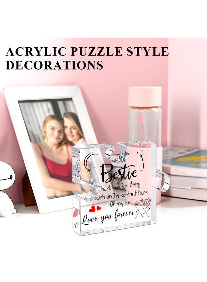 هدايا عيد ميلاد لأفضل صديقة، هدية مثالية للصديقات المقربات، هدية رائعة لصديقة العمر، هدية مميزة لزميلة العمل، أفكار هدايا رائعة للصديقات، ثقالة ورق أكريليك للصداقة، لوحة زينة - Image 4