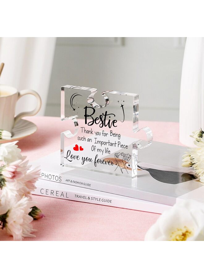 هدايا عيد ميلاد لأفضل صديقة، هدية مثالية للصديقات المقربات، هدية رائعة لصديقة العمر، هدية مميزة لزميلة العمل، أفكار هدايا رائعة للصديقات، ثقالة ورق أكريليك للصداقة، لوحة زينة - Image 2