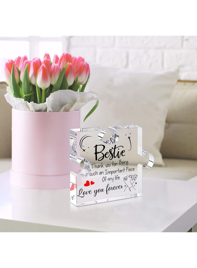 هدايا عيد ميلاد لأفضل صديقة، هدية مثالية للصديقات المقربات، هدية رائعة لصديقة العمر، هدية مميزة لزميلة العمل، أفكار هدايا رائعة للصديقات، ثقالة ورق أكريليك للصداقة، لوحة زينة - Image 3
