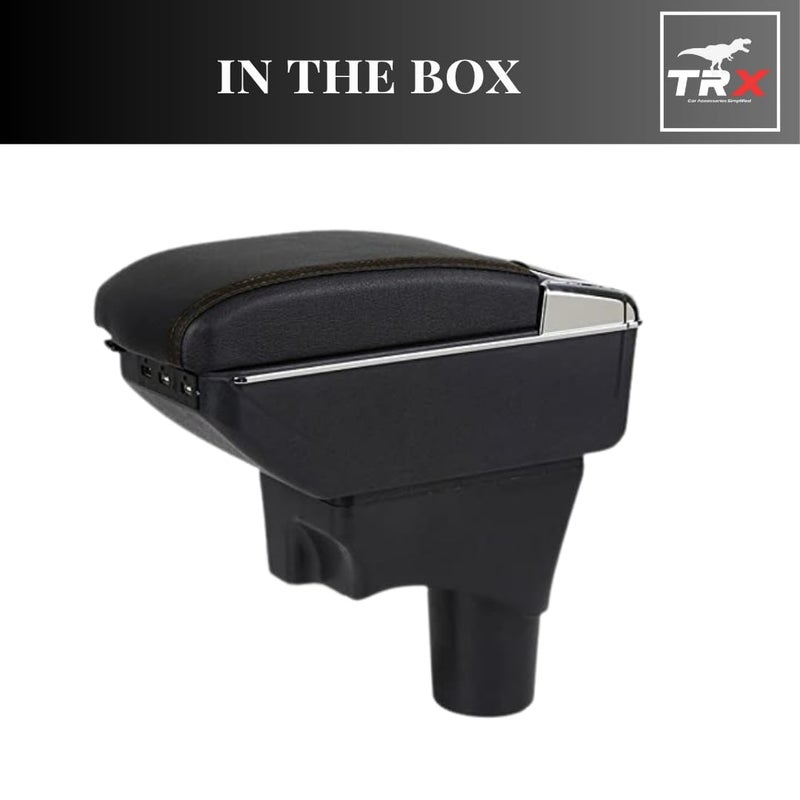  تي ار اكس اوتو مسند ذراع TRX AUTO لنيسان ميكرا (2010-2025)/صني (2008-2025) | تصميم مسند ذراع منزلق قابل للتعديل | وحدة تحكم متعددة الطبقات مع مساحات تخزين وحامل أكواب | ملحقات داخلية لنيسان ميكرا/صني - Image 5