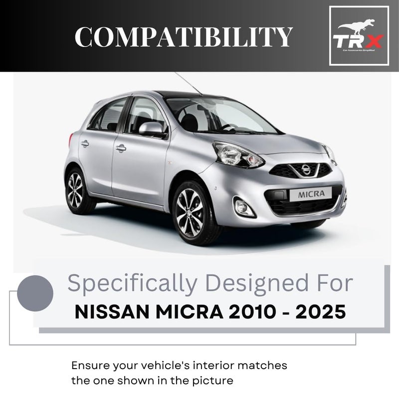  تي ار اكس اوتو مسند ذراع TRX AUTO لنيسان ميكرا (2010-2025)/صني (2008-2025) | تصميم مسند ذراع منزلق قابل للتعديل | وحدة تحكم متعددة الطبقات مع مساحات تخزين وحامل أكواب | ملحقات داخلية لنيسان ميكرا/صني - Image 3